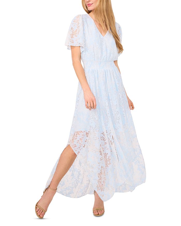 Платье с присборенной талией и рукавами-крылышками CeCe, синий
Платье с присборенной талией и рукавами-крылышками CeCe, синий