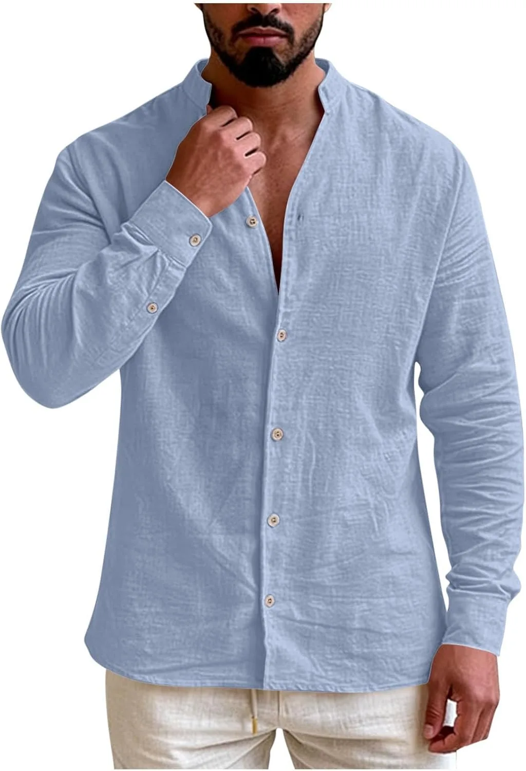 Мужская рубашка с отложным воротником из хлопка и льна, короткий рукав, карман
Мужская рубашка с отложным воротником из хлопка и льна, короткий рукав, карман