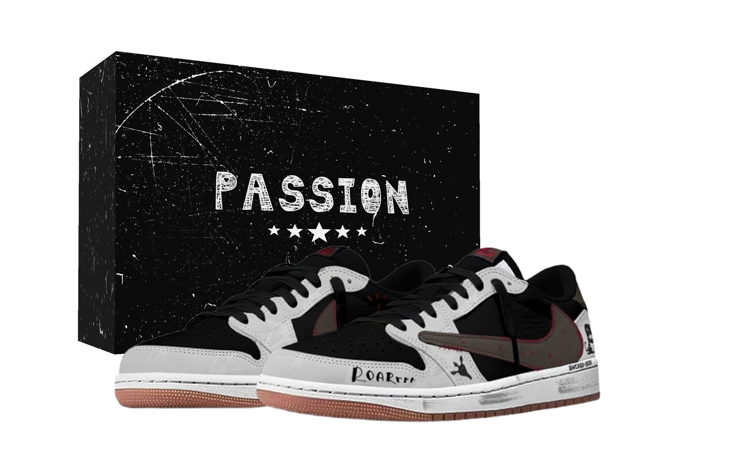 Jordan Travis Scott x Air 1 Cool Black Gray Mark Travis Scott X AJ1 Low Cushioning Low top
Jordan Travis Scott x Air 1 Cool Black Gray Mark Travis Scott X AJ1 Low Cushioning Low top