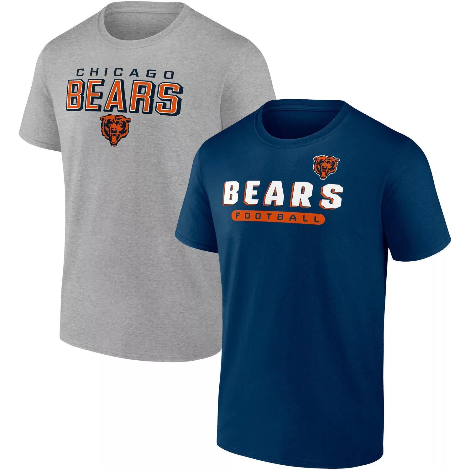Набор мужских футболок Fanatics с фирменным логотипом темно-синего/серого цвета Chicago Bears для родителей, Синий, Набор мужских футболок Fanatics с фирменным логотипом темно-синего/серого цвета Chicago Bears для родителей
Набор мужских футболок Fanatics с фирменным логотипом темно-синего/серого цвета Chicago Bears для родителей, Синий, Набор мужских футболок Fanatics с фирменным логотипом темно-синего/серого цвета Chicago Bears для родителей
