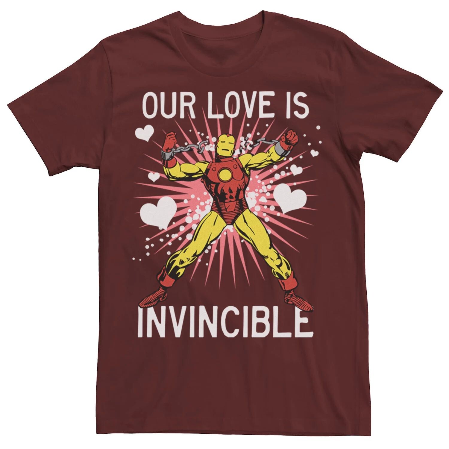Мужская футболка Marvel Iron Man Our Love Is Invincible Licensed Character
Мужская футболка Marvel Iron Man Our Love Is Invincible Licensed Character