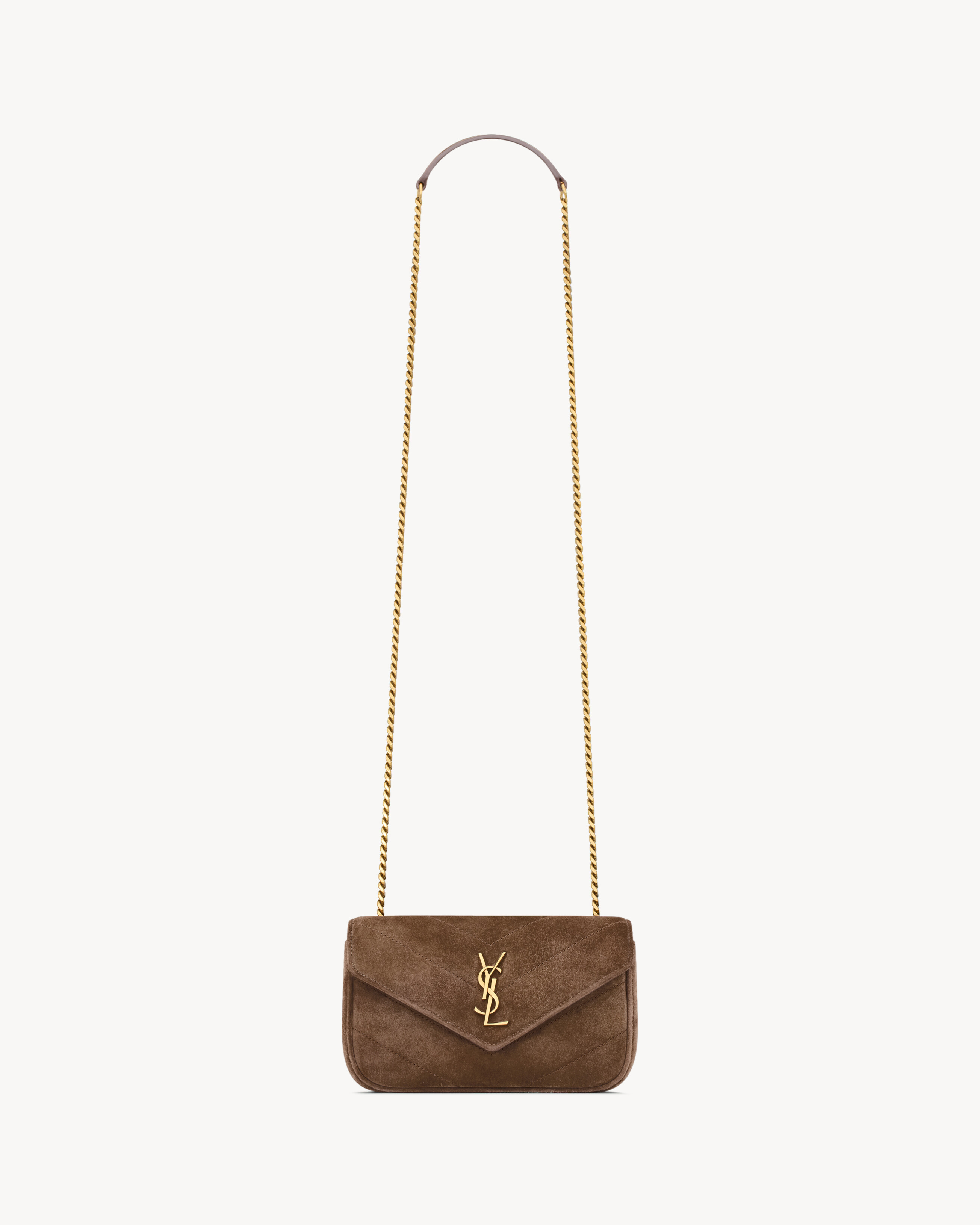 Мини-версия сумки LOULOU Saint Laurent, коричневый
Мини-версия сумки LOULOU Saint Laurent, коричневый