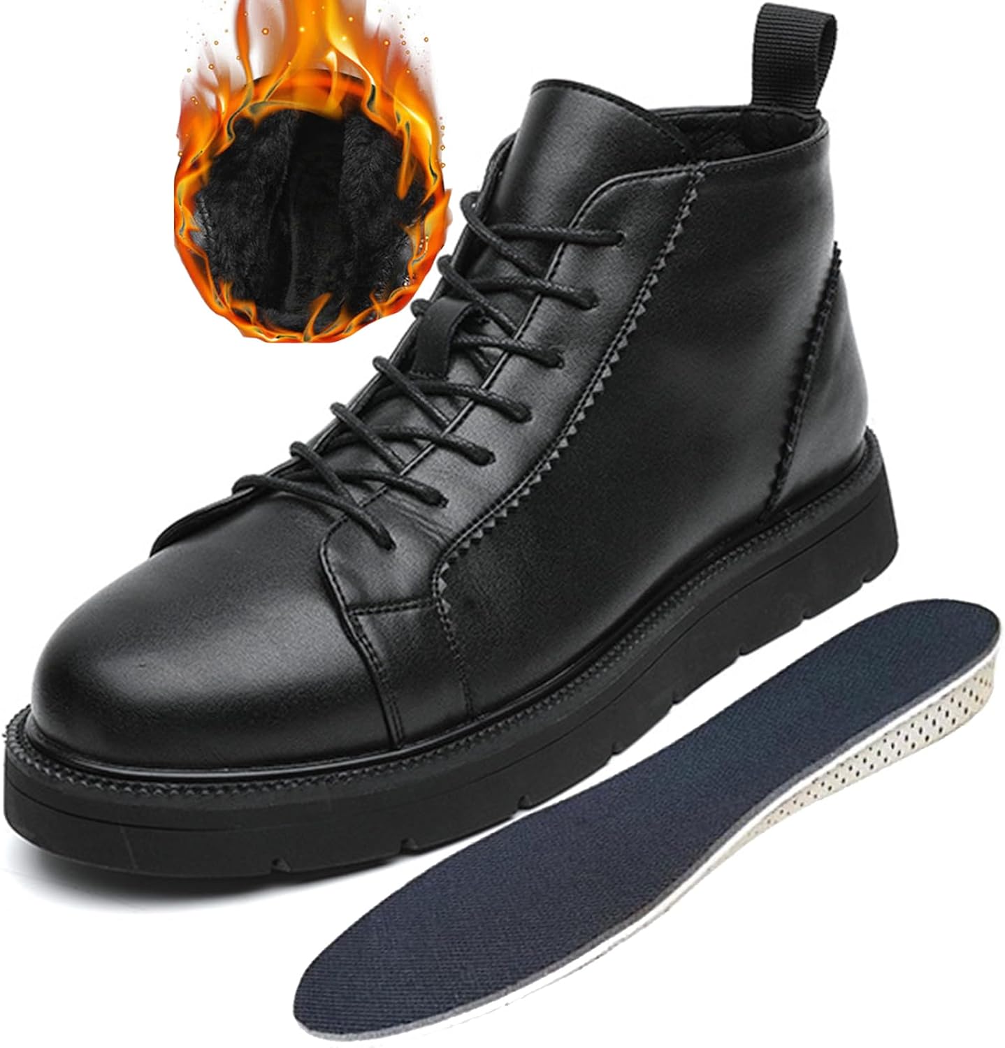 Мужские черные кожаные высокие кроссовки на шнуровке с платформой, зимние, с флисовой подкладкой, повседневные, деловые, рабочие, дерби, чукка-ботинки, модные, с незаметным увеличением роста Galonfulty
Мужские черные кожаные высокие кроссовки на шнуровке с платформой, зимние, с флисовой подкладкой, повседневные, деловые, рабочие, дерби, чукка-ботинки, модные, с незаметным увеличением роста Galonfulty