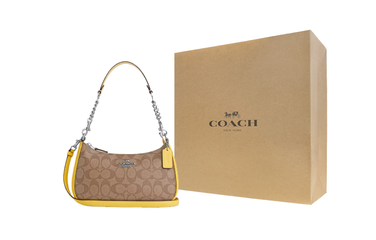 COACH Сумка Teri Canvas с кожаными плечевыми ремнями, седельная сумка, кроссбоди среднего размера для женщин, цвета хаки, винтажный желтый и серебристый
COACH Сумка Teri Canvas с кожаными плечевыми ремнями, седельная сумка, кроссбоди среднего размера для женщин, цвета хаки, винтажный желтый и серебристый