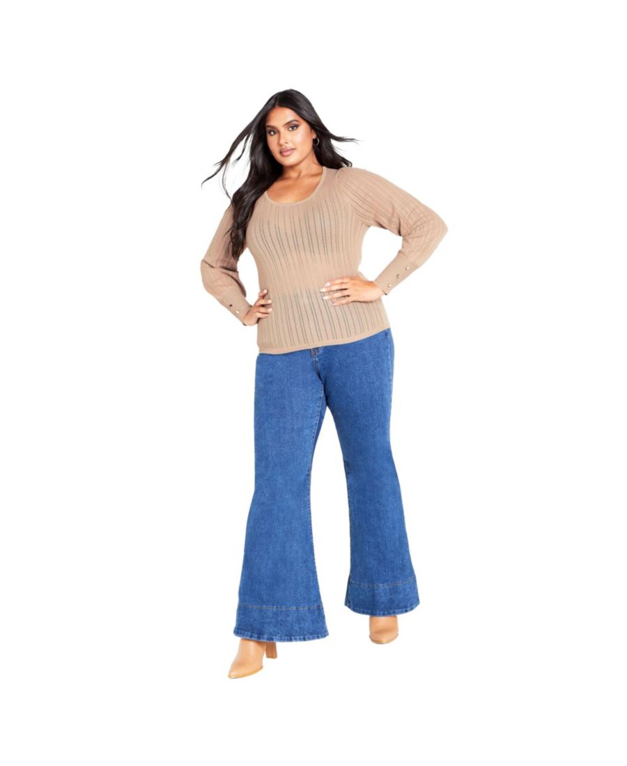 Женский свитер Mia больших размеров AVENUE, Carmel
Женский свитер Mia больших размеров AVENUE, Carmel