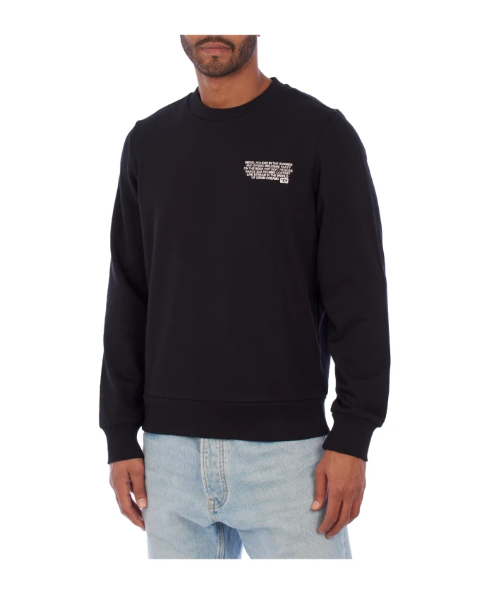 Толстовка с круглым вырезом и надписью Diesel, черный
Толстовка с круглым вырезом и надписью Diesel, черный