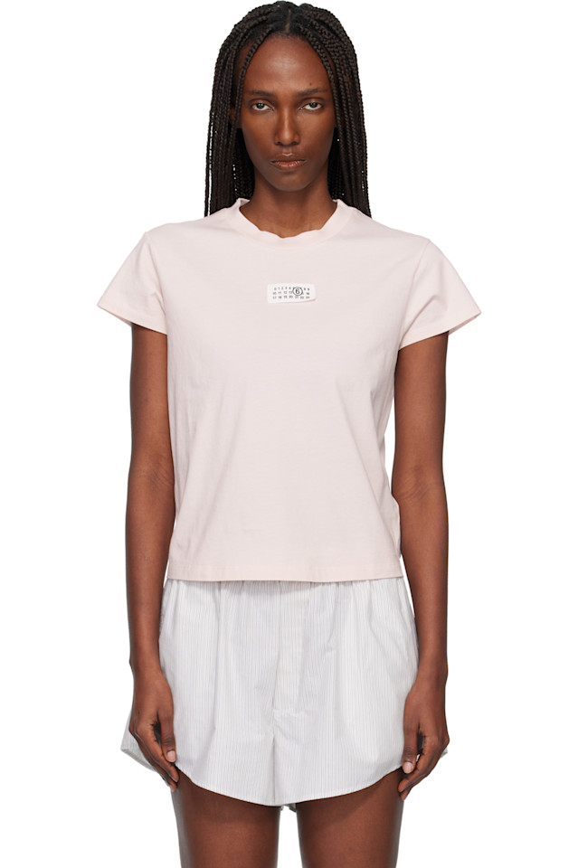 Цифровая хлопковая футболка Mm6 Maison Margiela, розовый
Цифровая хлопковая футболка Mm6 Maison Margiela, розовый