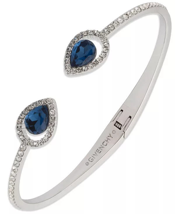 Браслет-Манжета из родированного стекла и серебристого тона в форме груши Givenchy, blue
Браслет-Манжета из родированного стекла и серебристого тона в форме груши Givenchy, blue