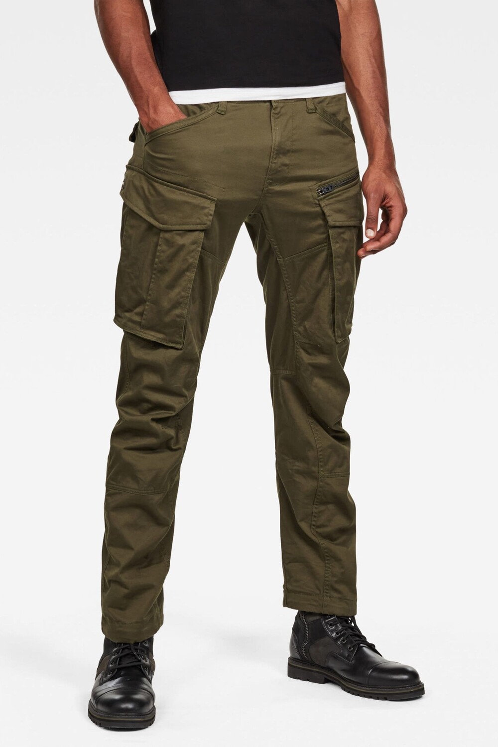 Брюки карго с 3D-заужением и молнией обычного размера rovic G-Star, зеленый
Брюки карго с 3D-заужением и молнией обычного размера rovic G-Star, зеленый