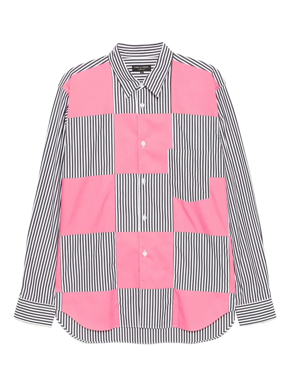 Полосатая рубашка в стиле пэчворк Comme des Garçons Homme Plus, черный
Полосатая рубашка в стиле пэчворк Comme des Garçons Homme Plus, черный