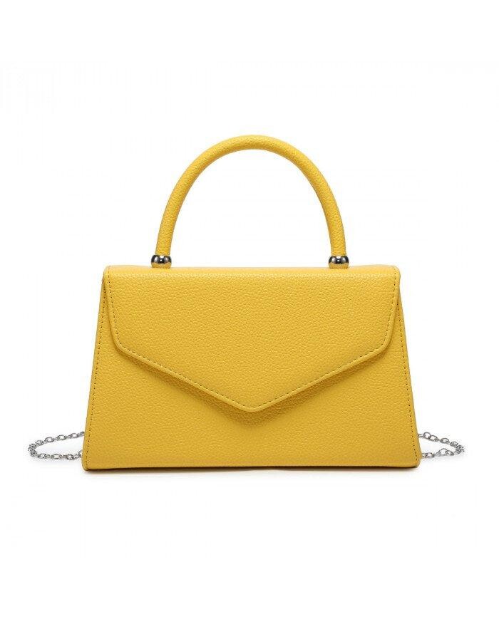 Клатч из искусственной кожи с верхней ручкой JFY, желтый
Клатч из искусственной кожи с верхней ручкой JFY, желтый