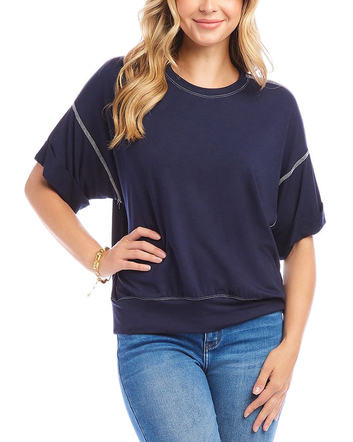 Футболка с манжетами на рукавах Karen Kane, синий
Футболка с манжетами на рукавах Karen Kane, синий