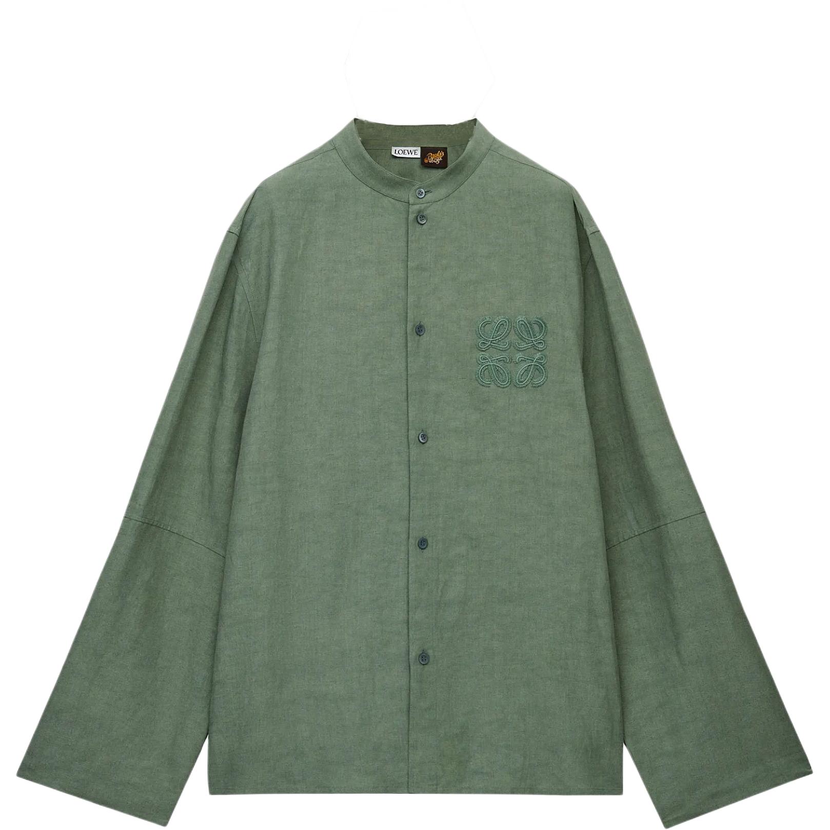 Рубашка с анаграммным принтом LOEWE, серо-зеленый
Рубашка с анаграммным принтом LOEWE, серо-зеленый
