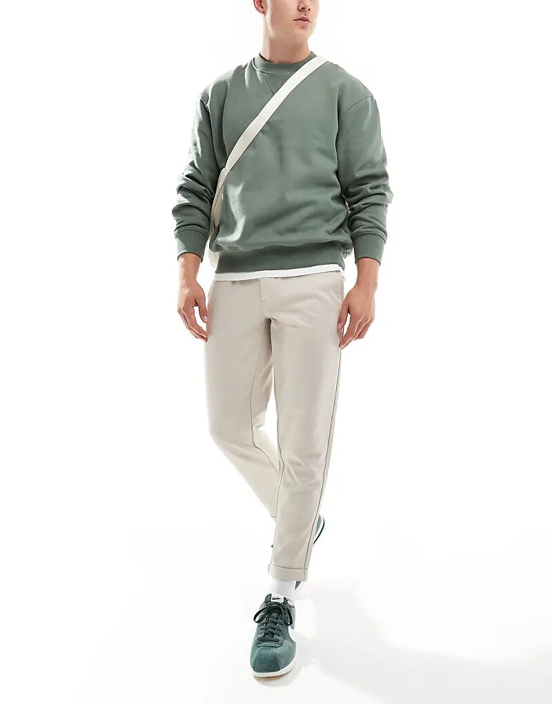 Укороченные брюки зауженного кроя кремового цвета ONLY & SONS
Укороченные брюки зауженного кроя кремового цвета ONLY & SONS