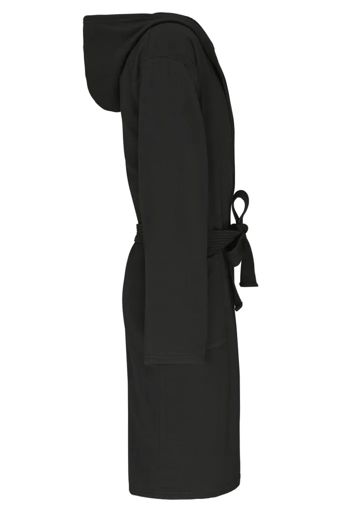 Халат с капюшоном Kariban, черный 
Халат с капюшоном Kariban, черный