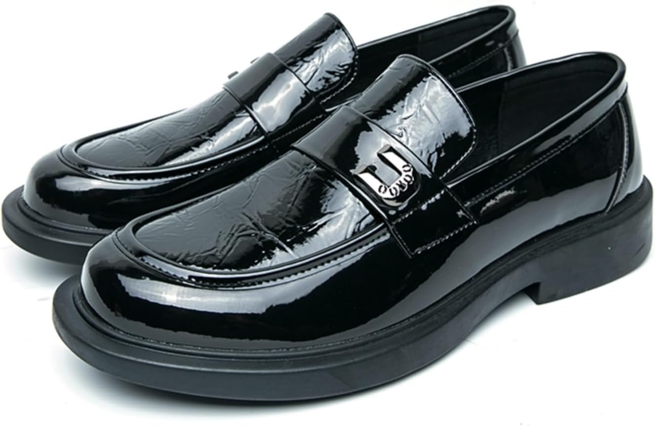 Мужские двухцветные лоферы из лакированной кожи, стильная обувь на каждый день с тиснением, удобная формальная обувь для свадеб и бизнеса Aokisx, черный
Мужские двухцветные лоферы из лакированной кожи, стильная обувь на каждый день с тиснением, удобная формальная обувь для свадеб и бизнеса Aokisx, черный