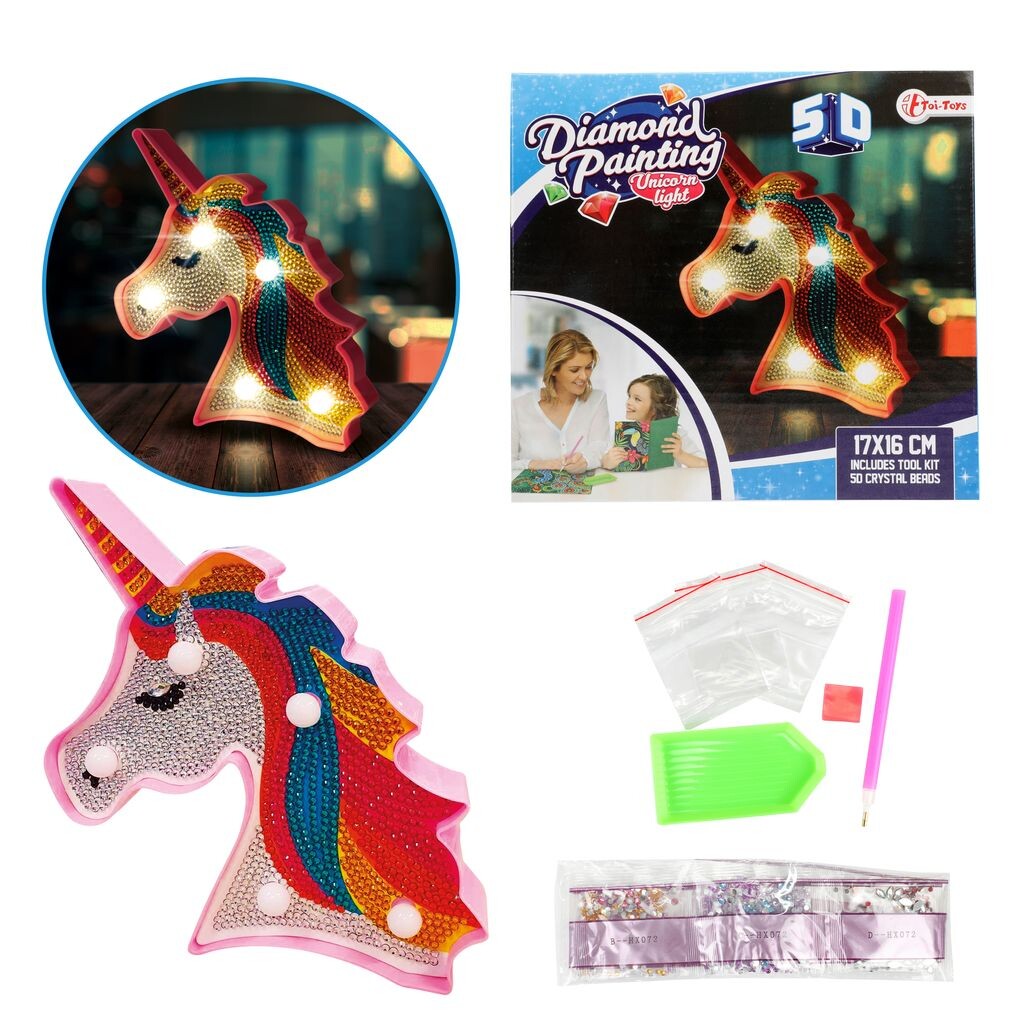 Toi-Toys 46655A - Сделай сам - Бриллиант - Лампа-единорог (5D) сделайте свой собственный кристалл-бриллиант единорога, мультиколор
Toi-Toys 46655A - Сделай сам - Бриллиант - Лампа-единорог (5D) сделайте свой собственный кристалл-бриллиант единорога, мультиколор
