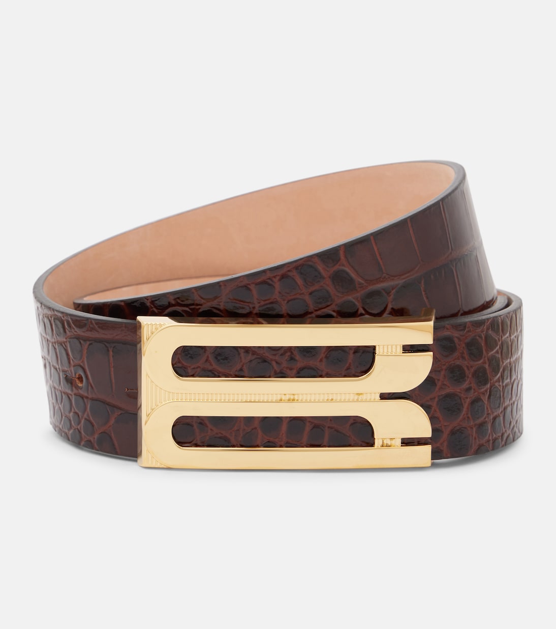 Ремень Jumbo Frame из кожи с эффектом крокодила Victoria Beckham, темно-коричневый
Ремень Jumbo Frame из кожи с эффектом крокодила Victoria Beckham, темно-коричневый