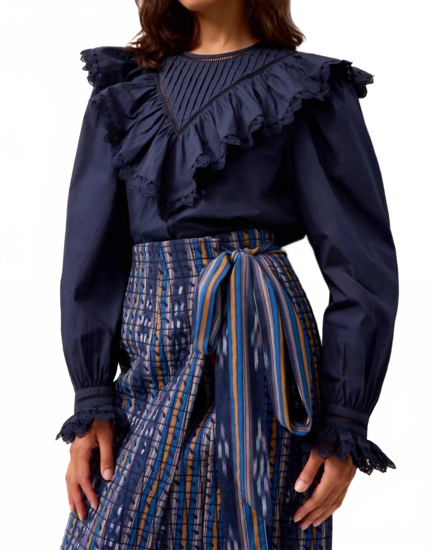 Женский топ Carissa в мордочке Marie Oliver, темно-синий
Женский топ Carissa в мордочке Marie Oliver, темно-синий