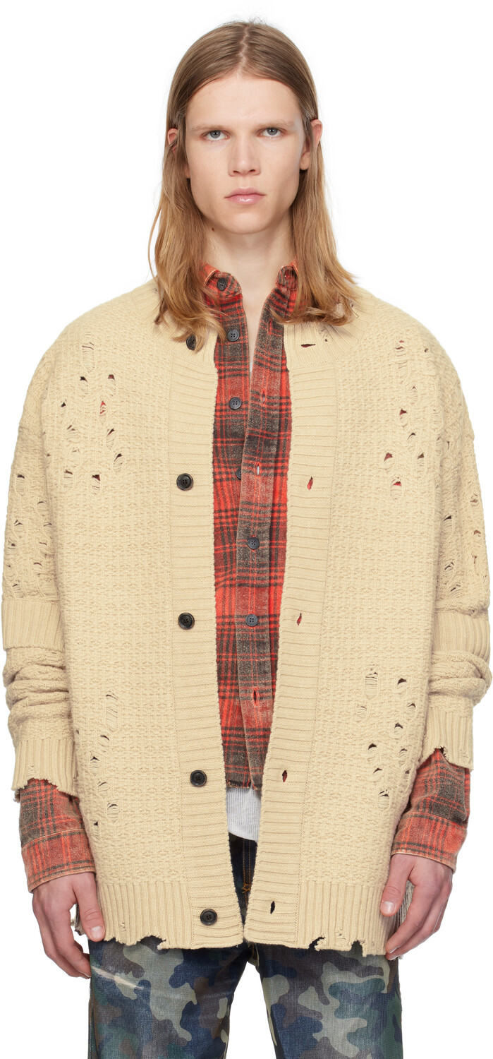 Длинный кардиган из бежевой шерсти Roghen Andersson Bell, Ecru
Длинный кардиган из бежевой шерсти Roghen Andersson Bell, Ecru