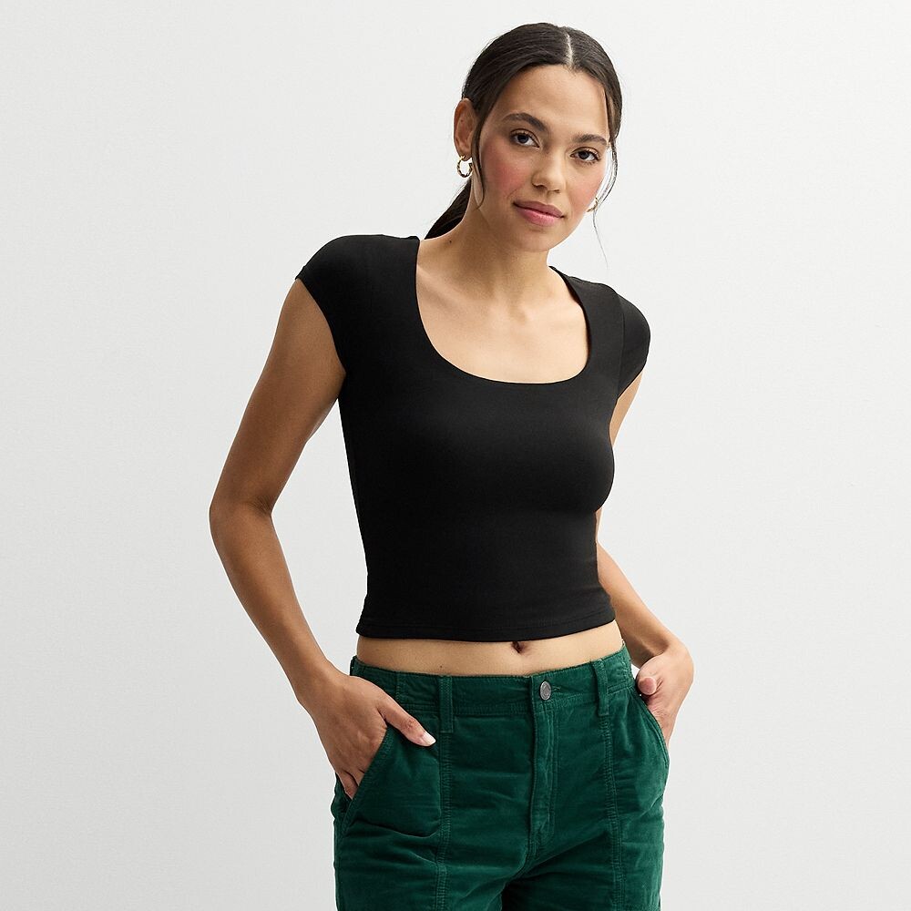 Детский топ Harper & Ivy с короткими рукавами и овальным вырезом, черный
Детский топ Harper & Ivy с короткими рукавами и овальным вырезом, черный