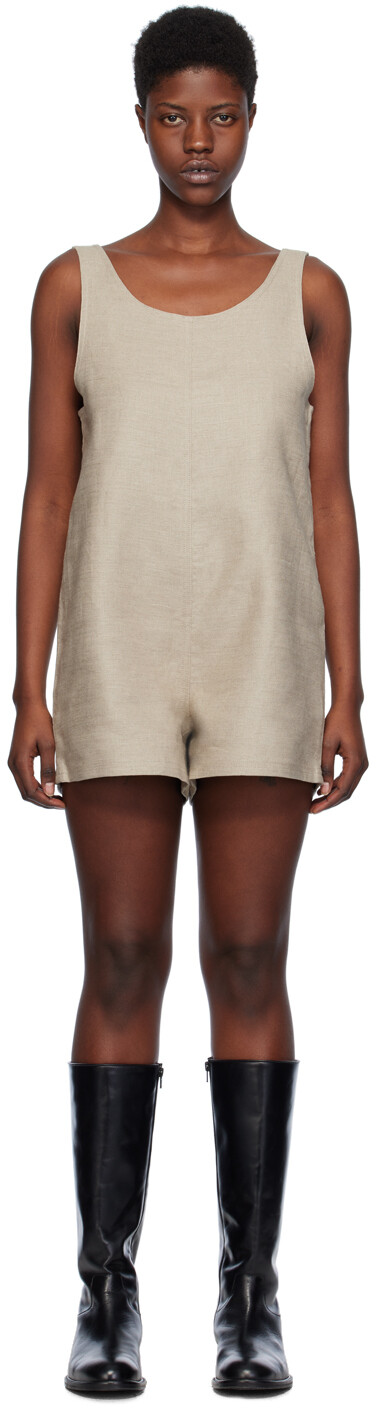 Бежевый комбинезон-майка Baserange
Бежевый комбинезон-майка Baserange