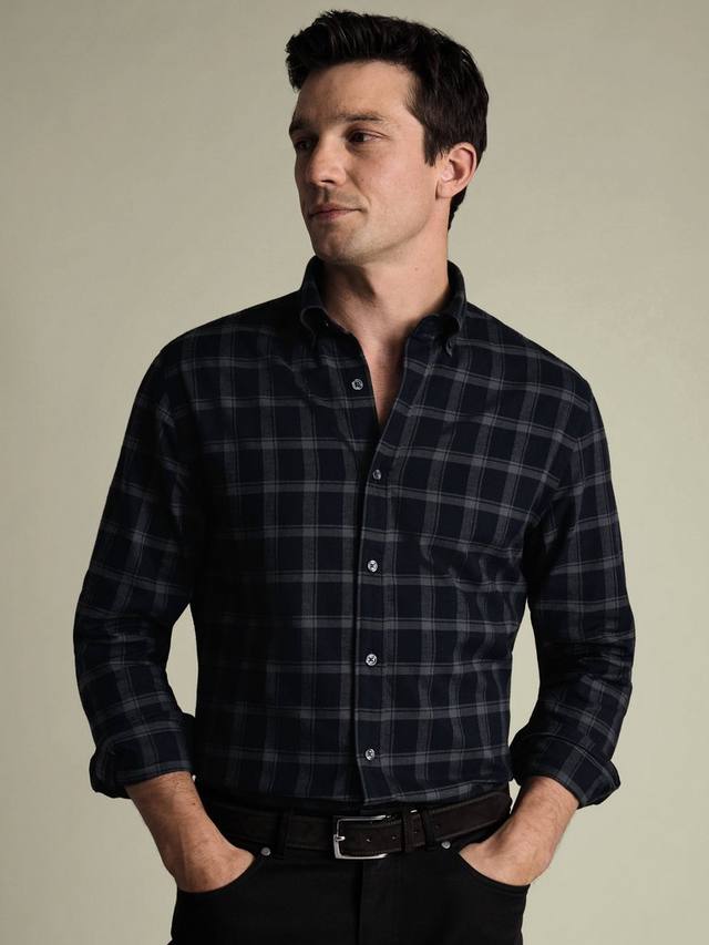 Хлопковая рубашка с длинным рукавом и воротником Charles Tyrwhitt
Хлопковая рубашка с длинным рукавом и воротником Charles Tyrwhitt