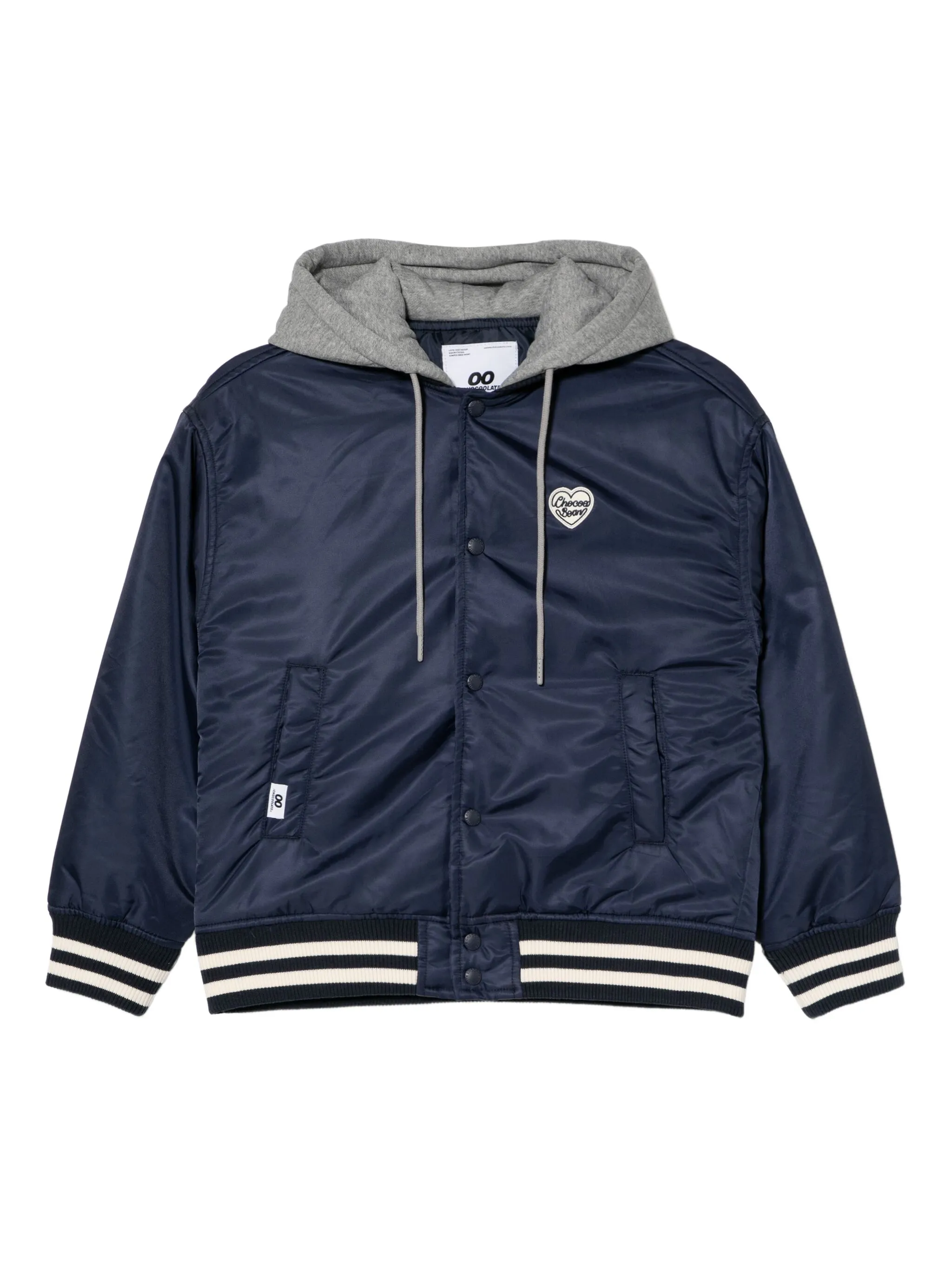 Бомбер с вышитым логотипом Chocoolate, синий
Бомбер с вышитым логотипом Chocoolate, синий