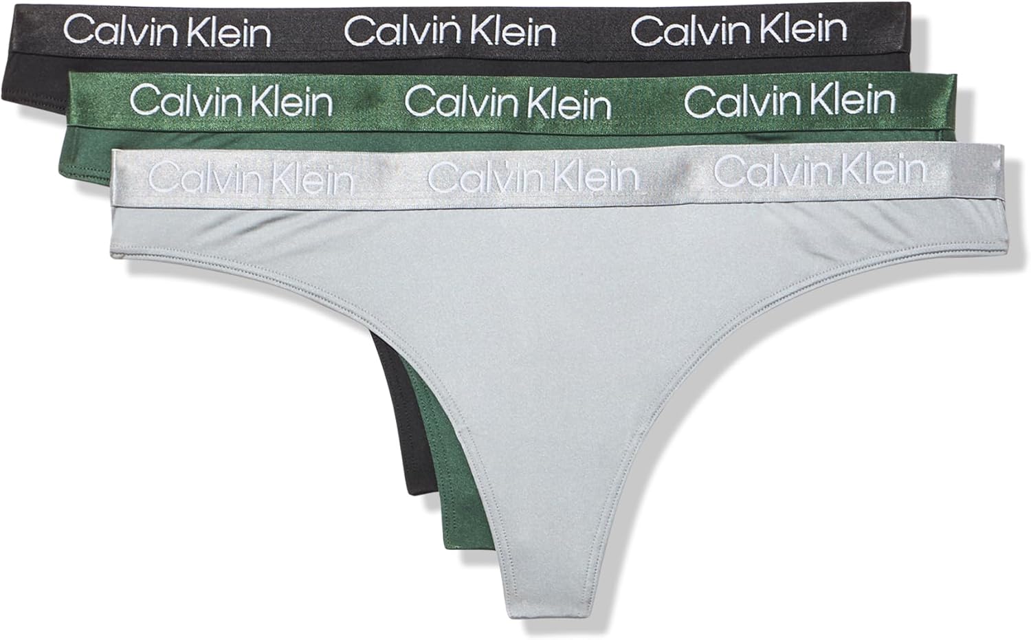 Комплект женских стрингов Calvin Klein Motive Micro Stretch, Black/Kelly Green/Wolf Grey
Комплект женских стрингов Calvin Klein Motive Micro Stretch, Black/Kelly Green/Wolf Grey