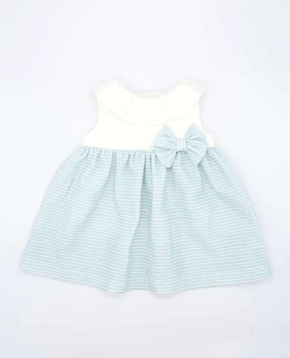 Хлопковое платье для девочки с полосатой юбкой Fina Ejerique, светло-зеленый
Хлопковое платье для девочки с полосатой юбкой Fina Ejerique, светло-зеленый