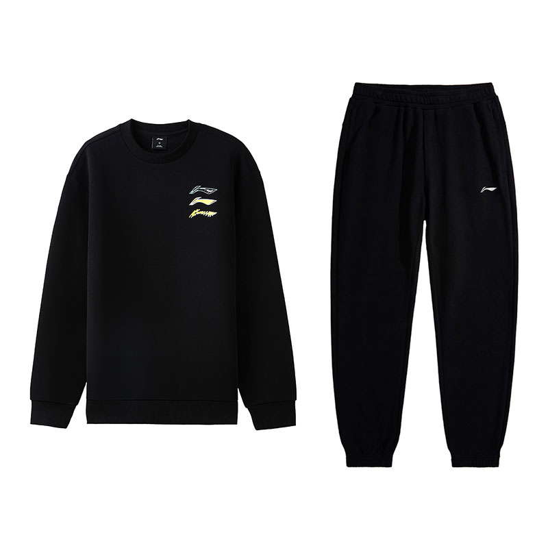 LiNing Повседневная спортивная одежда унисекс, черный top+черный pants
LiNing Повседневная спортивная одежда унисекс, черный top+черный pants