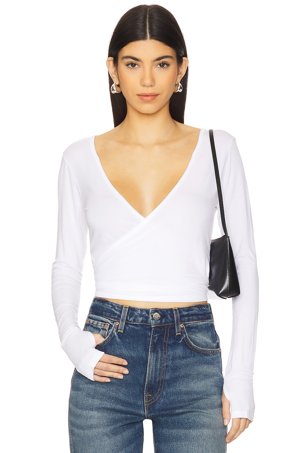 Michael Lauren Aziel - топ с длинными рукавами и перекрестным передом, white
Michael Lauren Aziel - топ с длинными рукавами и перекрестным передом, white