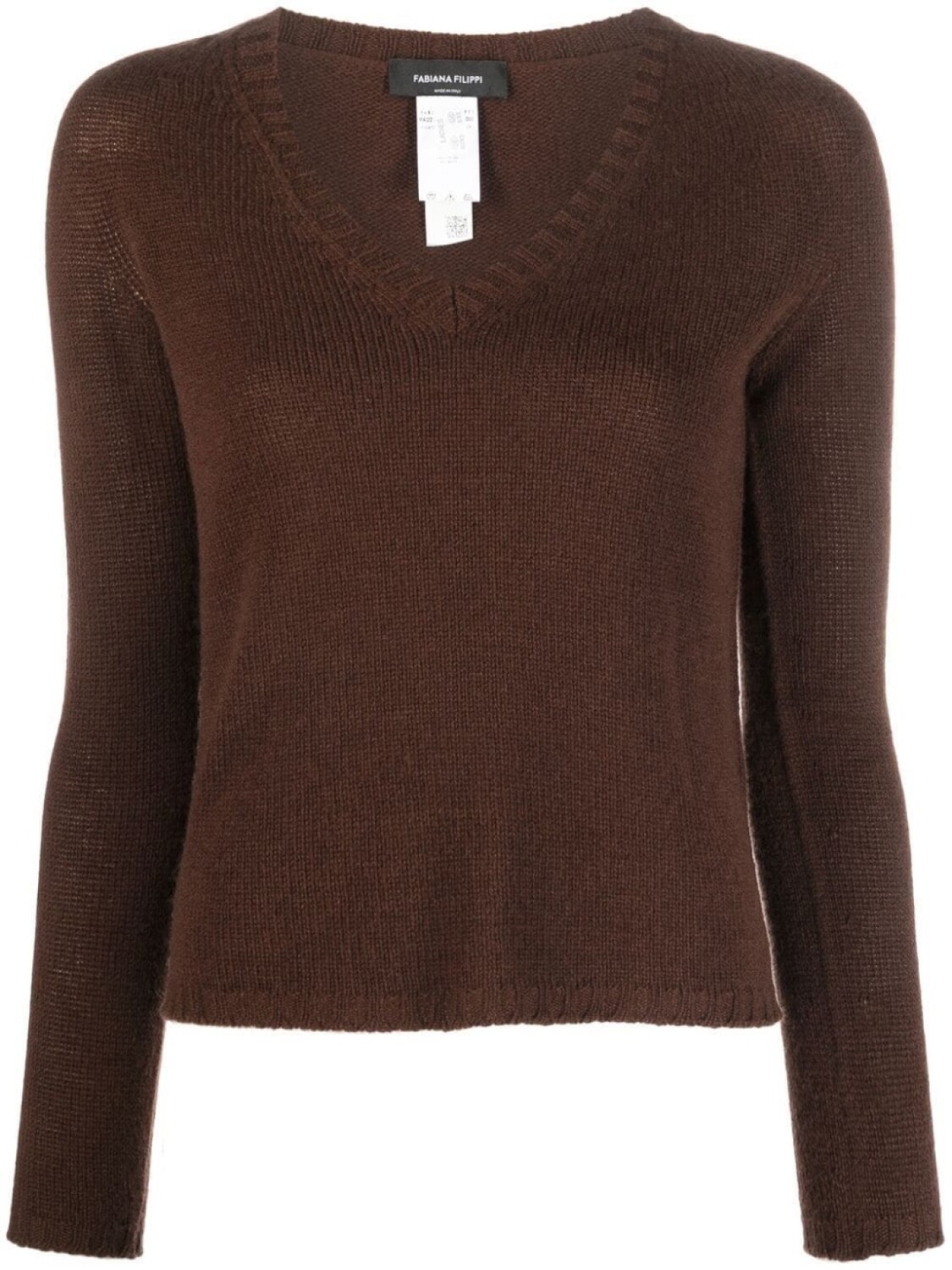Кашемировый джемпер с V-образным вырезом Fabiana Filippi, коричневый
Кашемировый джемпер с V-образным вырезом Fabiana Filippi, коричневый