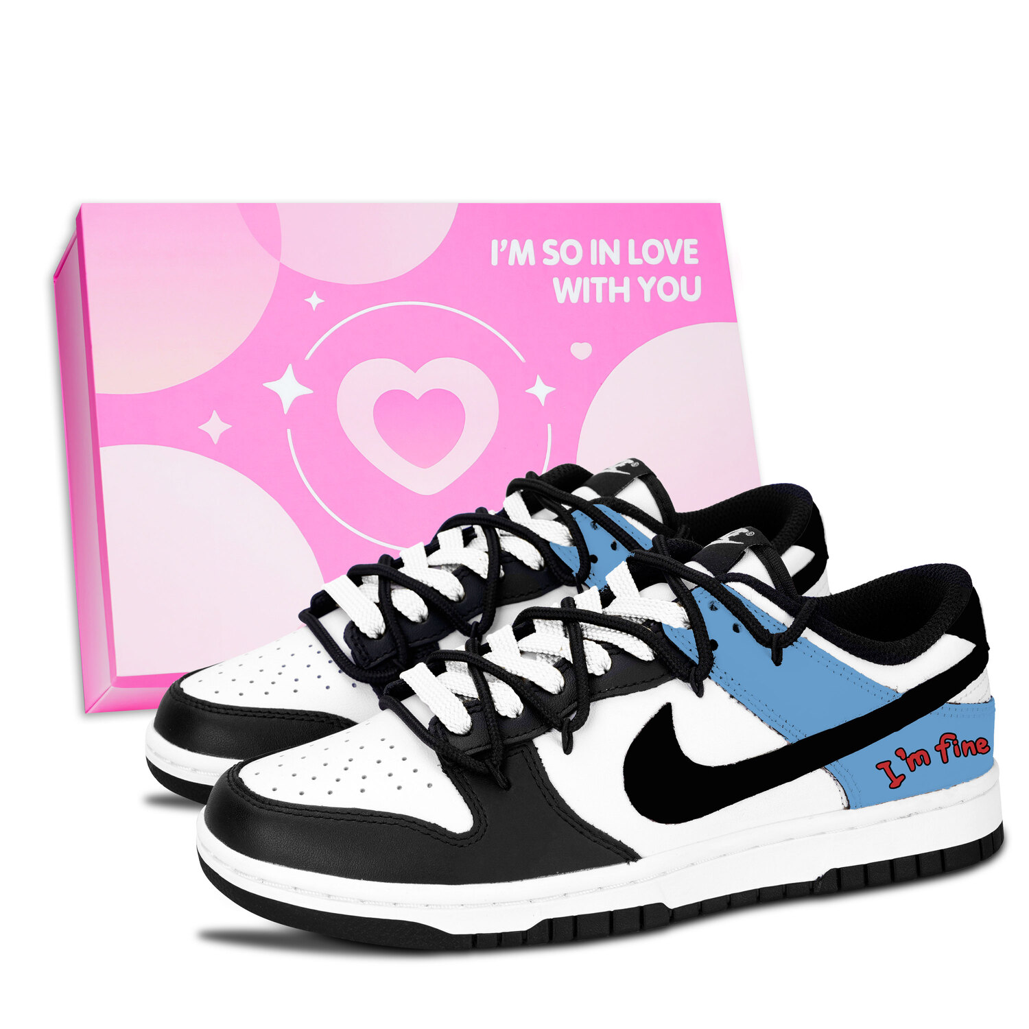 Nike Dunk Black White, Blue Tone Trendy Abrasion Resistant Low top Skateboard Shoes Unisex Blue
Nike Dunk Black White, Blue Tone Trendy Abrasion Resistant Low top Skateboard Shoes Unisex Blue