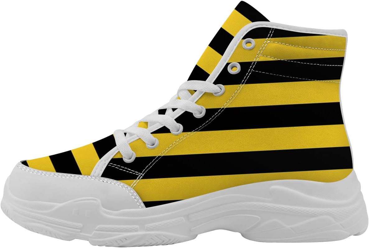 Высокие кеды Bee для женщин и мужчин, на шнуровке, из холщовой ткани, теннисные туфли, подарок для нее и для него Quorax, черный/желтый
Высокие кеды Bee для женщин и мужчин, на шнуровке, из холщовой ткани, теннисные туфли, подарок для нее и для него Quorax, черный/желтый