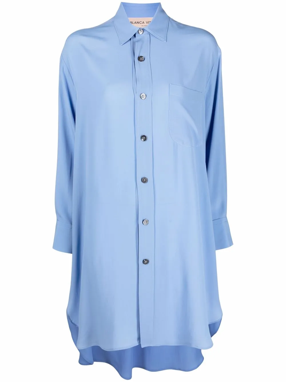 Платье-рубашка с накладным карманом Blanca Vita, синий
Платье-рубашка с накладным карманом Blanca Vita, синий