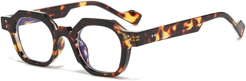 Ретро-многоугольные маленькие солнцезащитные очки для женщин, защита от УФ-излучения UV400, модный панк-стиль, декор с заклепками, мужские очки с прозрачными линзами в оправе UUPTTPL, Leopard Clear
Ретро-многоугольные маленькие солнцезащитные очки для женщин, защита от УФ-излучения UV400, модный панк-стиль, декор с заклепками, мужские очки с прозрачными линзами в оправе UUPTTPL, Leopard Clear