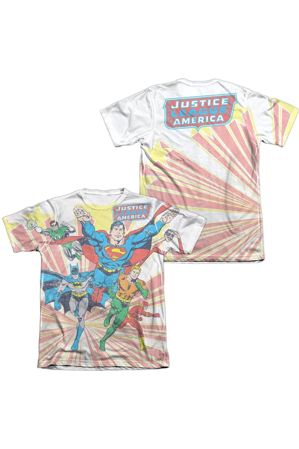 Футболка с коротким рукавом из полиэстера/хлопка для взрослых с принтом DC Comics Coming At You (спереди/сзади) Gildan, белый
Футболка с коротким рукавом из полиэстера/хлопка для взрослых с принтом DC Comics Coming At You (спереди/сзади) Gildan, белый