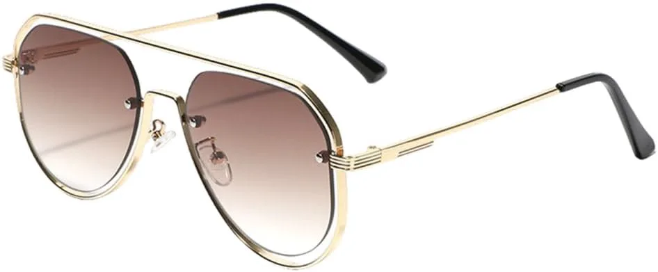 MUTYNE Полые металлические солнцезащитные очки для мужчин с заклепками, винтажные, модные, для женщин, большая оправа, зеленые, коричневые, унисекс, Gold With Brown
MUTYNE Полые металлические солнцезащитные очки для мужчин с заклепками, винтажные, модные, для женщин, большая оправа, зеленые, коричневые, унисекс, Gold With Brown