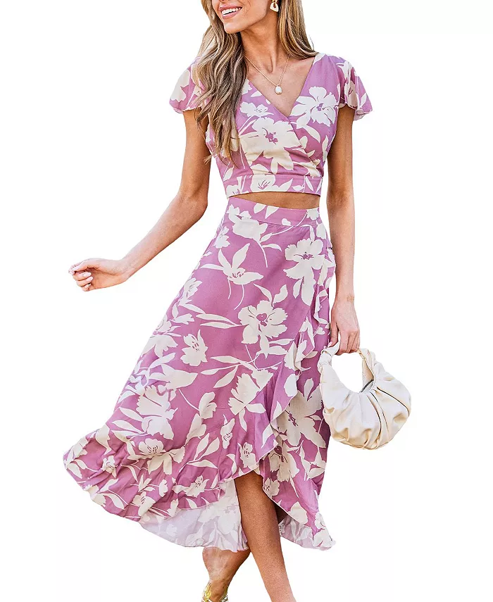 Женский комплект из двух предметов с цветочным принтом New Blooms Cupshe, розовый
Женский комплект из двух предметов с цветочным принтом New Blooms Cupshe, розовый