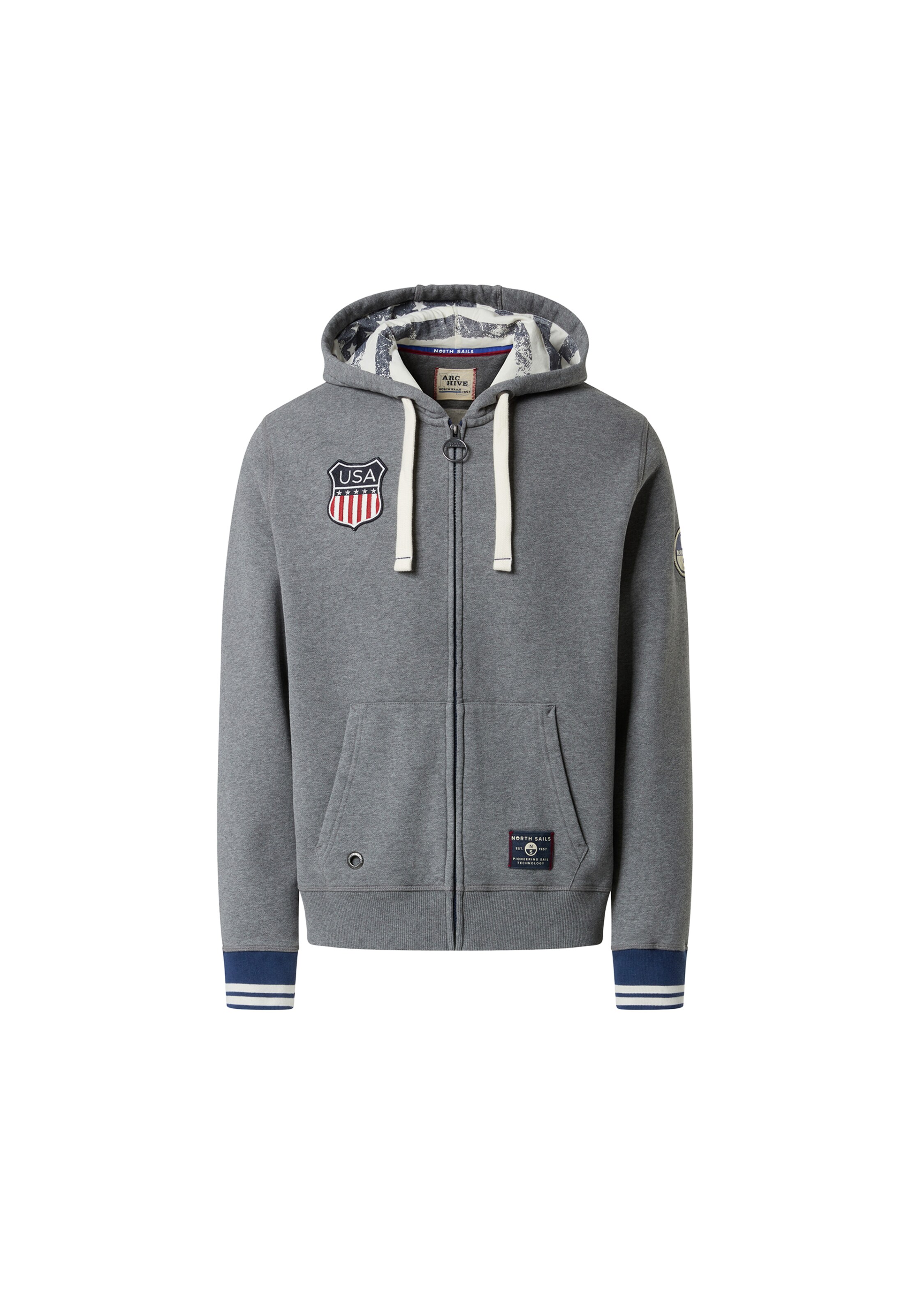 North Sails Худи на молнии в крапчатом сером цвете
North Sails Худи на молнии в крапчатом сером цвете