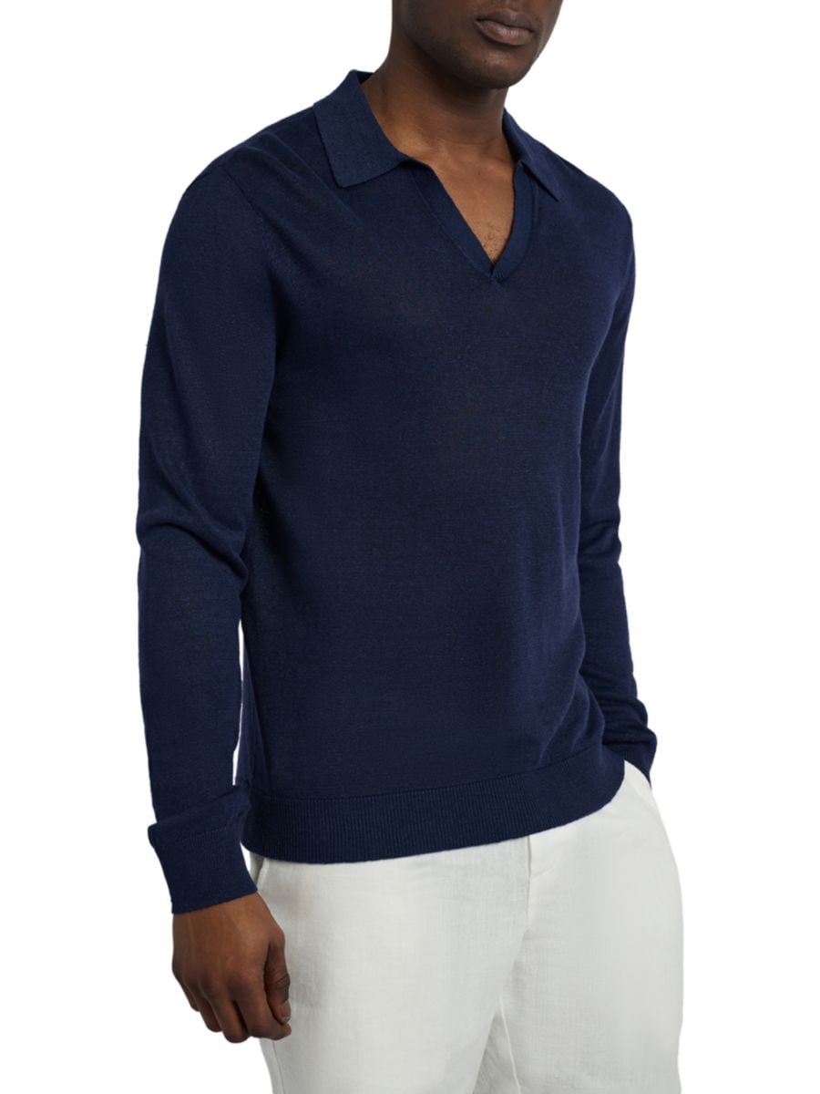 Льняной свитер с длинными рукавами и воротником-стойкой Onia, цвет Deep Navy
Льняной свитер с длинными рукавами и воротником-стойкой Onia, цвет Deep Navy