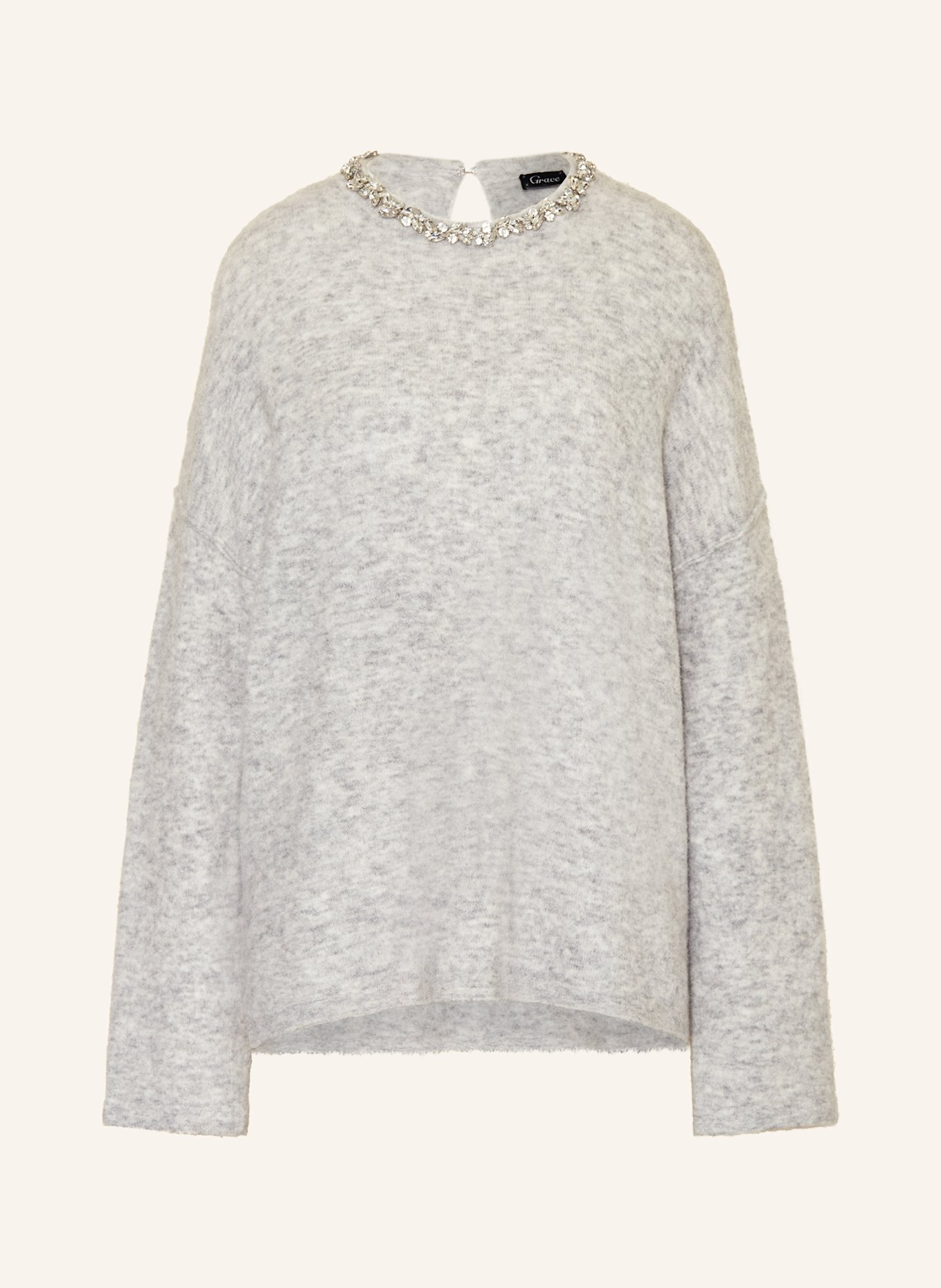Свитер с драгоценными камнями Grace, серый
Свитер с драгоценными камнями Grace, серый