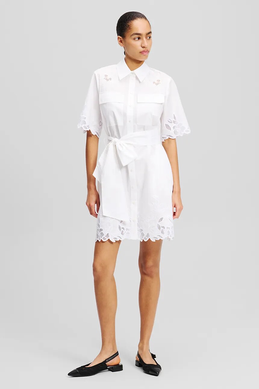 Хлопковое платье Karl Lagerfeld, белый
Хлопковое платье Karl Lagerfeld, белый