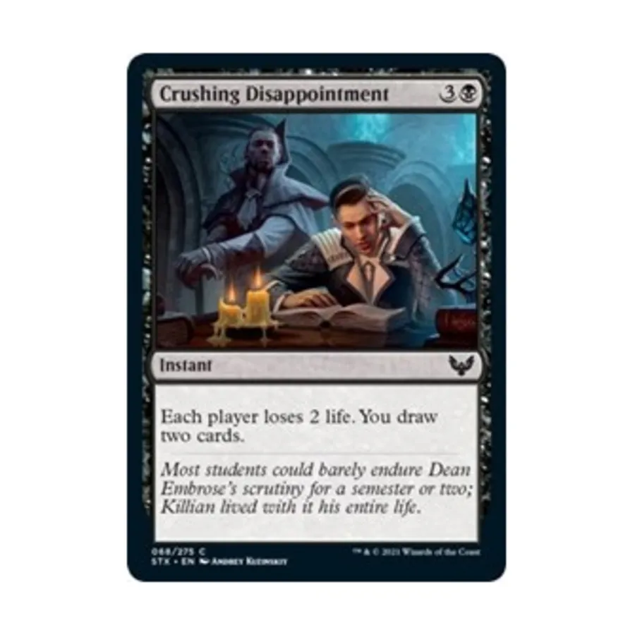 CCG Сокрушительное разочарование (С), MTG - Strixhaven - School of Mages
CCG Сокрушительное разочарование (С), MTG - Strixhaven - School of Mages