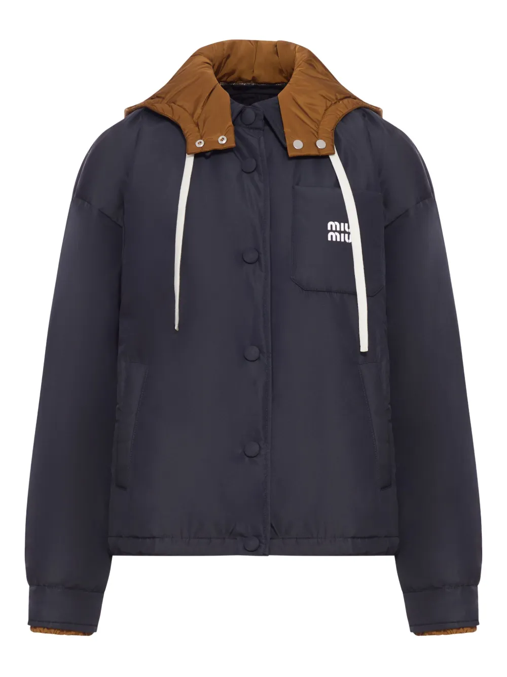 Куртка с капюшоном и логотипом MIU MIU, синий
Куртка с капюшоном и логотипом MIU MIU, синий