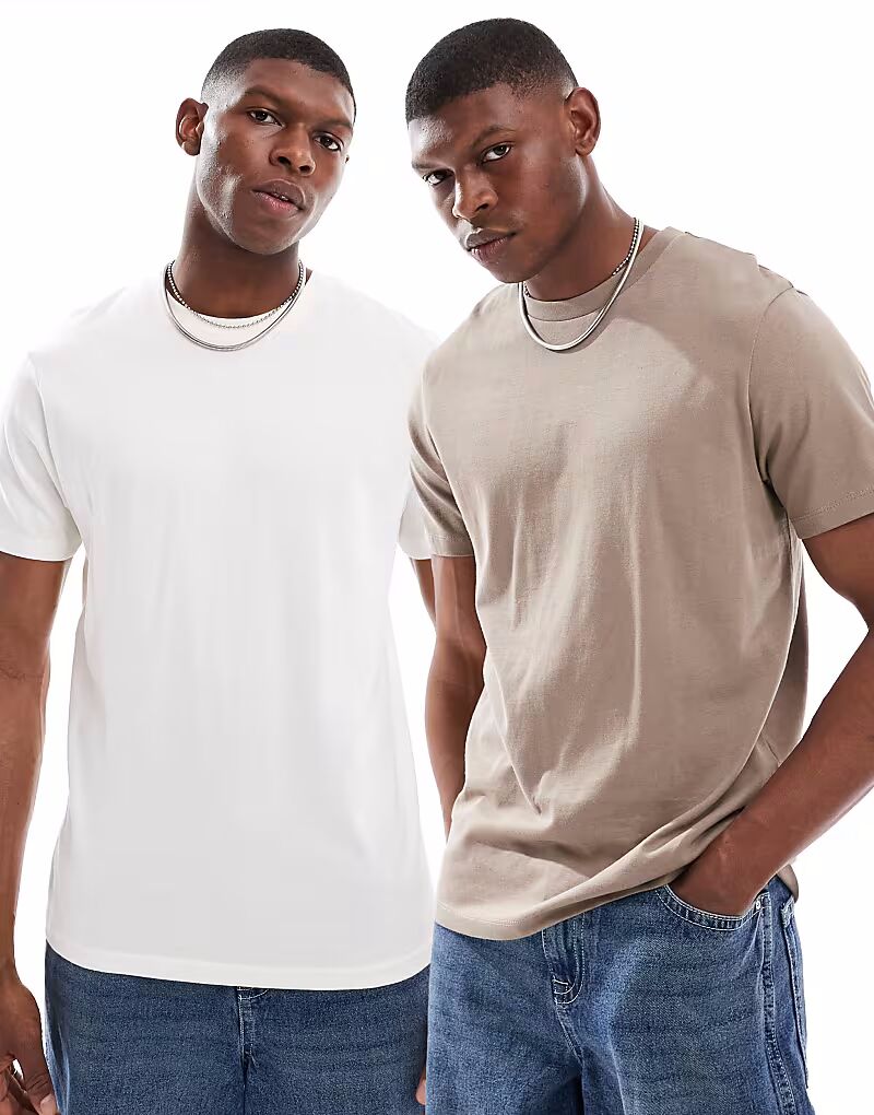 Комплект из 2 футболок с круглым вырезом ASOS DESIGN Essential коричневого и кремового цветов
Комплект из 2 футболок с круглым вырезом ASOS DESIGN Essential коричневого и кремового цветов
