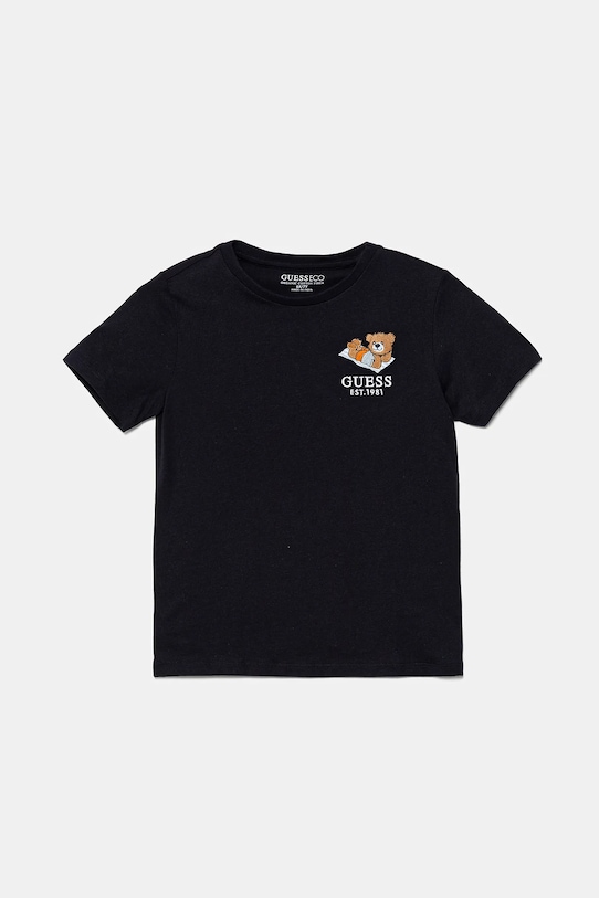 Детская хлопковая футболка Guess, темно-синий
Детская хлопковая футболка Guess, темно-синий