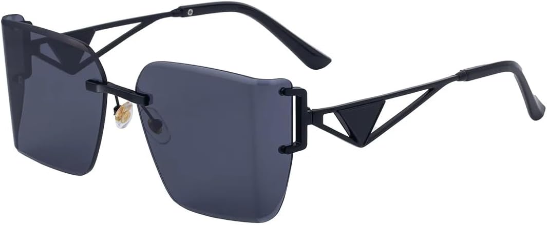 Женские солнцезащитные очки без оправы: классические, модные, для использования на открытом воздухе, на пляже, для вечеринок, защита от УФ-излучения UV400 TVTBBVV, Black
Женские солнцезащитные очки без оправы: классические, модные, для использования на открытом воздухе, на пляже, для вечеринок, защита от УФ-излучения UV400 TVTBBVV, Black