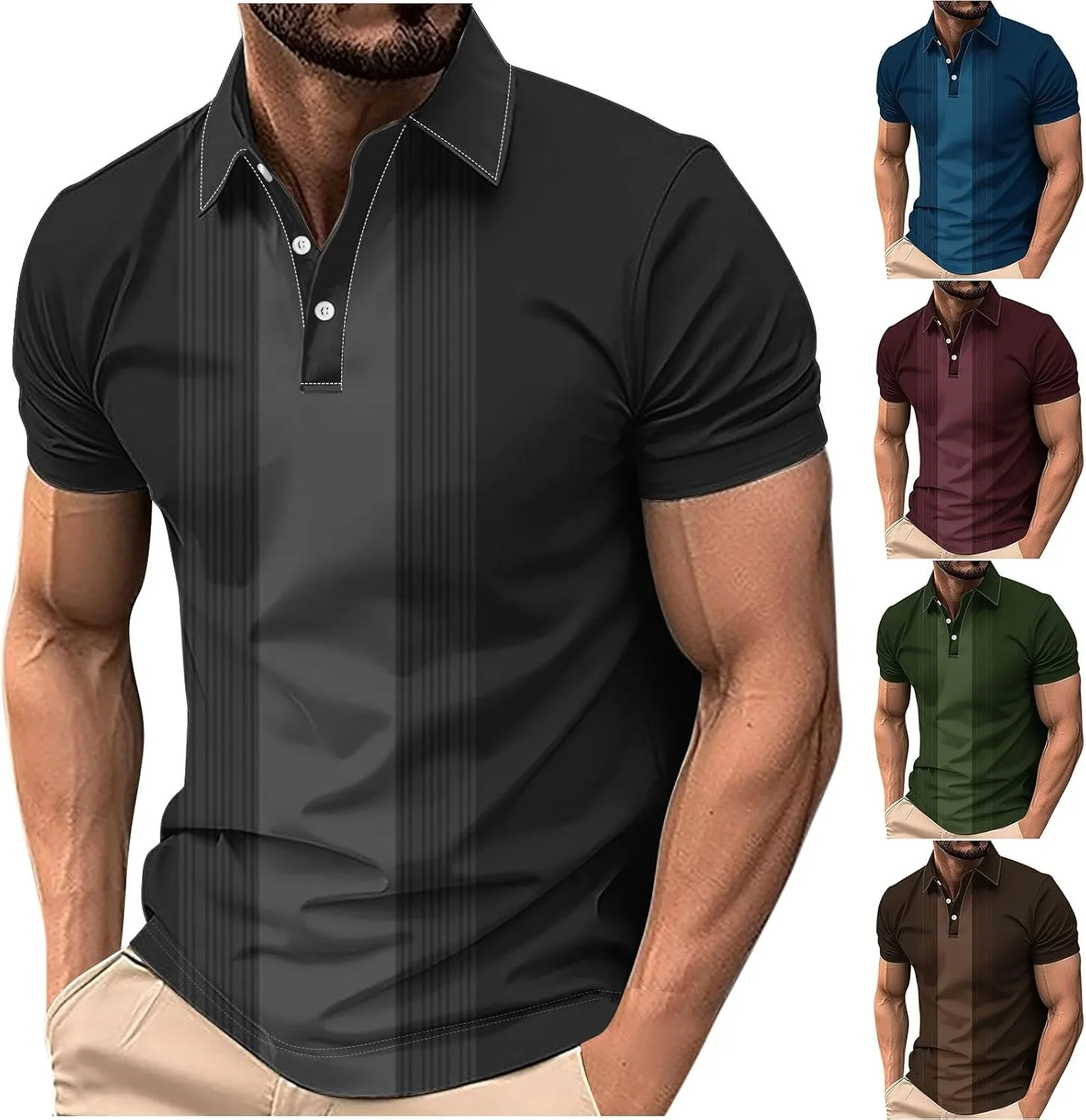 Мужская футболка-поло Casual с текстурированной отделкой, 3 пуговицы MXTPOV
Мужская футболка-поло Casual с текстурированной отделкой, 3 пуговицы MXTPOV